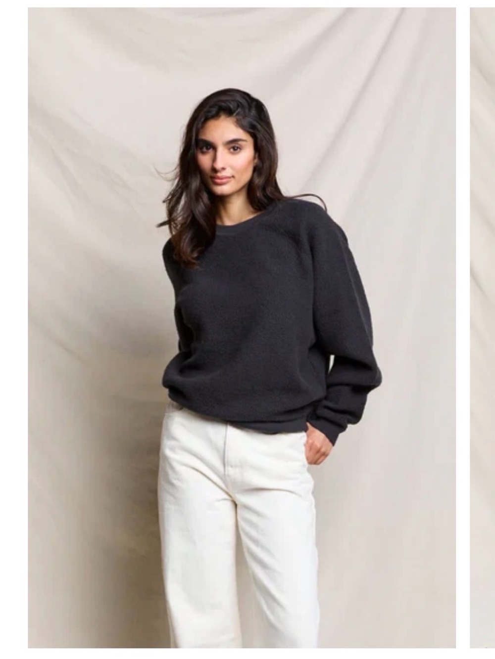 ziggy oversized reverse fleece oversized crew neck sweatshirt (s) EUC